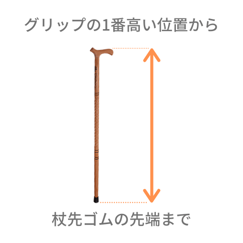 杖の長さの測り方